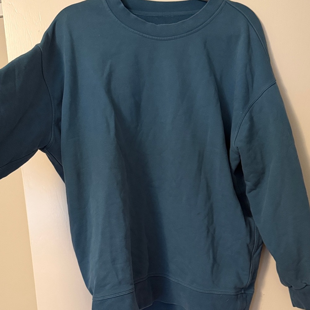 Womans Crewneck Sweatshirt - Teal Blue